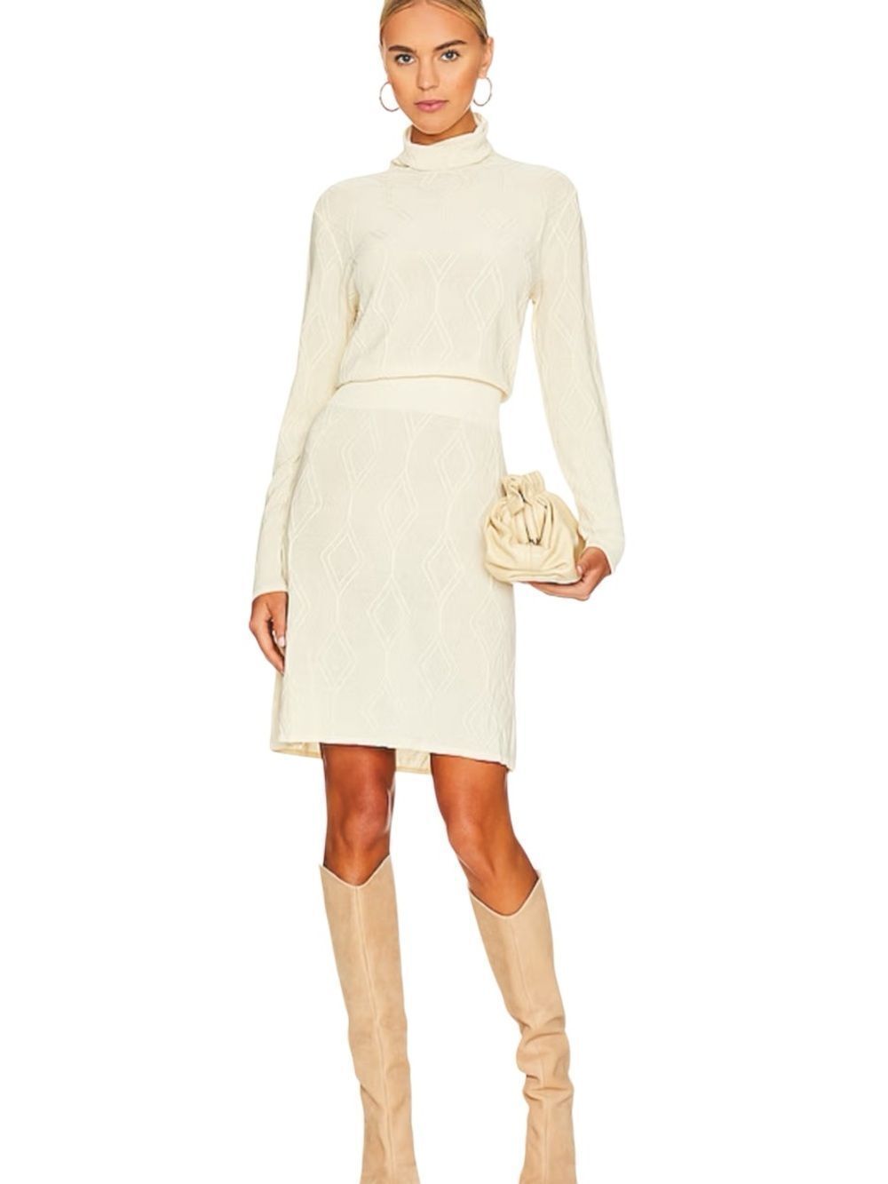 Callahan Nayeli Sweater Dress Cannoli Creme Size Small